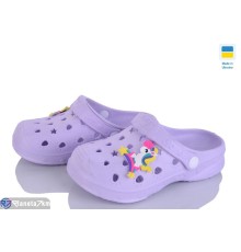 Кроки дитячі на літо (6 пар р.24-33) фіолетовий  "LEO"
