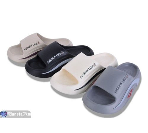 Шлепки чоловічі на літо (12 пар р.46-49) мікс  "LEVLU"