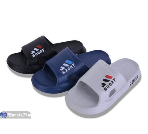 Шлепки чоловічі на літо (12 пар р.47-50) мікс  "LEVLU"