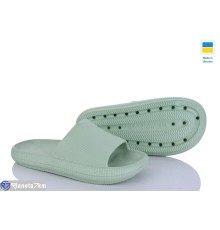 Шлепки жіночі на літо (6 пар р.36-41) зелений  "INPIRE"
