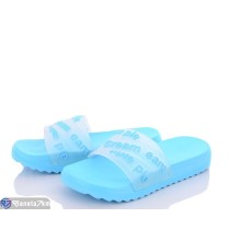 Шлепки жіночі на літо (8 пар р.36-41) блакитний  "Kalabok"
