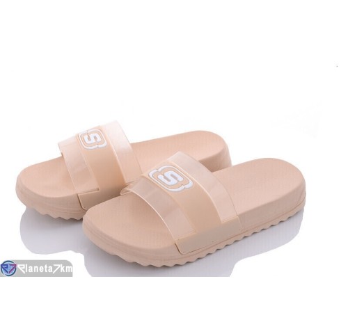 Шлепки жіночі на літо (8 пар р.36-41) бежевий  "Kalabok"