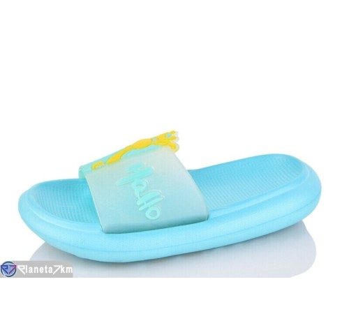Шлепки дитячі на літо (12 пар р.30-35) блакитний  "Kalabok"