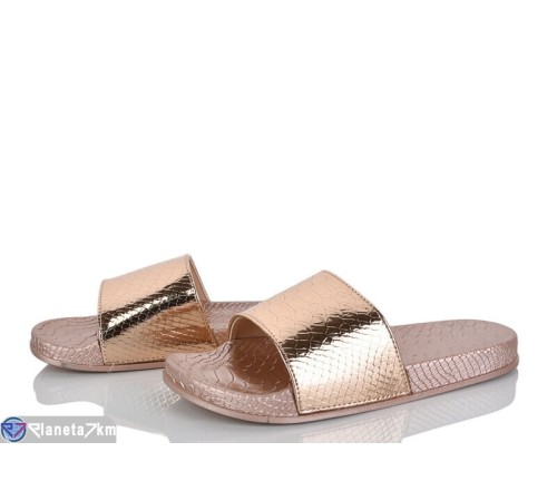 Шлепки жіночі на літо (8 пар р.36-41) золотий  "LAIFA"