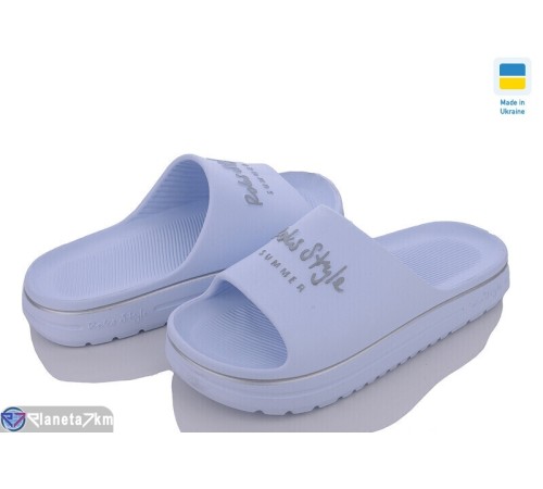 Шлепки жіночі на літо (8 пар р.37-40) блакитний  "LUCKY"