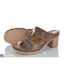 Шлепки жіночі на літо (8 пар р.36-41) бронзовий  "LAIFA"