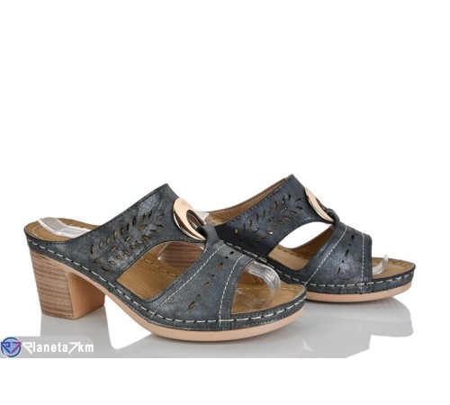 Шлепки жіночі на літо (8 пар р.36-41) графіт  "LAIFA"