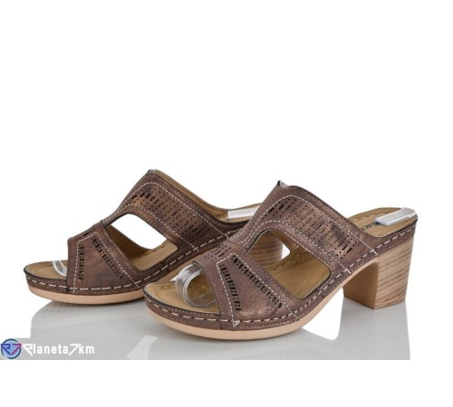 Шлепки жіночі на літо (8 пар р.36-41) бронзовий  "LAIFA"