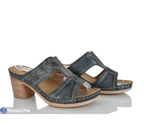 Шлепки жіночі на літо (8 пар р.36-41) графіт  "LAIFA"