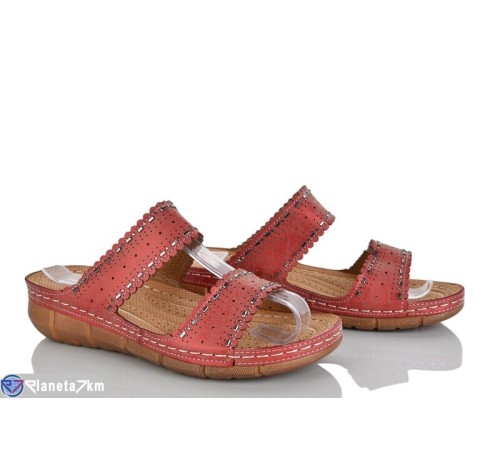 Шлепки жіночі на літо (8 пар р.36-41) червоний  "LAIFA"