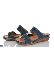 Шлепки жіночі на літо (8 пар р.36-41) синій  "LAIFA"