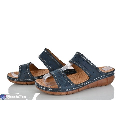 Шлепки жіночі на літо (8 пар р.36-41) синій  "LAIFA"