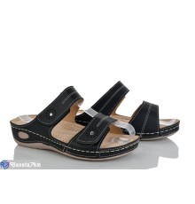 Шлепки жіночі на літо (8 пар р.36-41) чорний  "LAIFA"