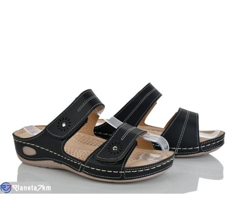 Шлепки жіночі на літо (8 пар р.36-41) чорний  "LAIFA"