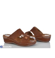 Шлепки жіночі на літо (8 пар р.36-41) коричневий  "LAIFA"