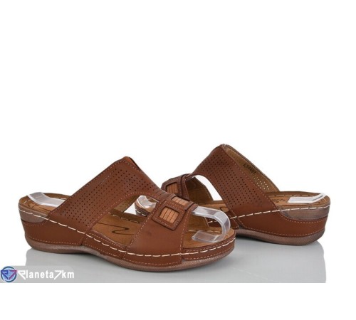 Шлепки жіночі на літо (8 пар р.36-41) коричневий  "LAIFA"
