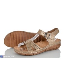 Босоніжки жіночі на літо (8 пар р.36-41) золотий  "LAIFA"