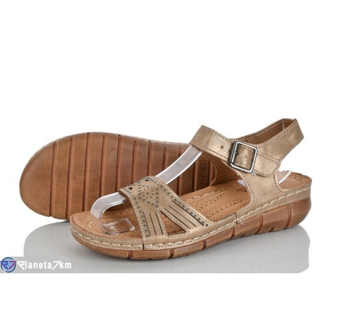 Босоніжки жіночі на літо (8 пар р.36-41) золотий  "LAIFA"