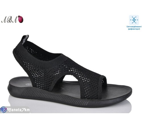 Босоніжки жіночі на літо (8 пар р.36-41) чорний  "Aba"
