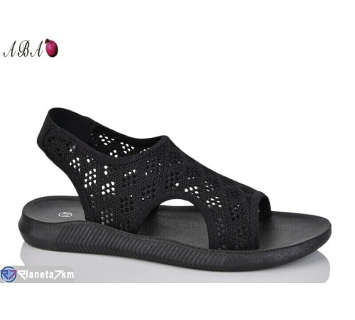 Босоніжки жіночі на літо (8 пар р.36-41) чорний  "Aba"