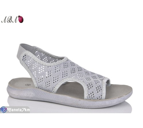 Босоніжки жіночі на літо (8 пар р.36-41) сірий  "Aba"