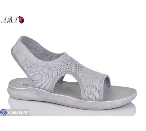 Босоніжки жіночі на літо (8 пар р.36-41) сірий  "Aba"