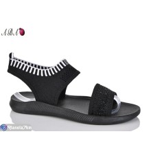 Босоніжки жіночі на літо (8 пар р.36-41) чорний  "Aba"