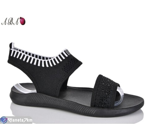 Босоніжки жіночі на літо (8 пар р.36-41) чорний  "Aba"