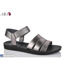 Босоніжки жіночі на літо (8 пар р.36-41) графіт  "Aba"