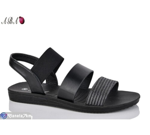 Босоніжки жіночі на літо (8 пар р.36-41) чорний  "Aba"