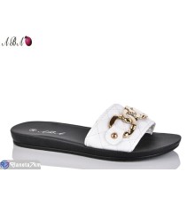 Шлепки жіночі на літо (8 пар р.36-41) білий  "Aba"