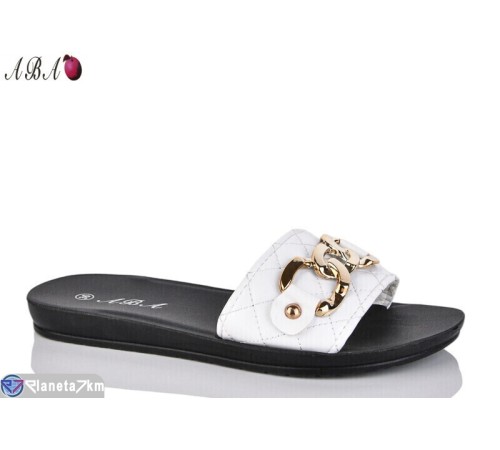 Шлепки жіночі на літо (8 пар р.36-41) білий  "Aba"