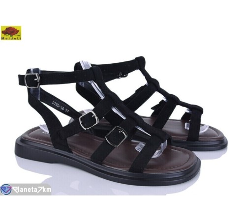 Босоніжки жіночі на літо (8 пар р.36-41) чорний  "Mei De Li"