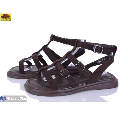 Босоніжки жіночі на літо (8 пар р.36-41) коричневий  "Mei De Li"