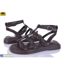 Босоніжки жіночі на літо (8 пар р.36-41) коричневий  "Mei De Li"