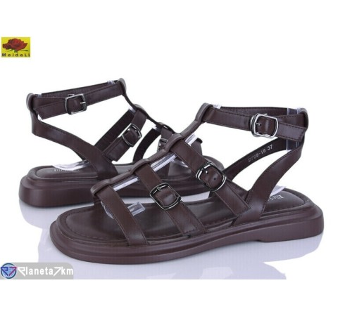 Босоніжки жіночі на літо (8 пар р.36-41) коричневий  "Mei De Li"