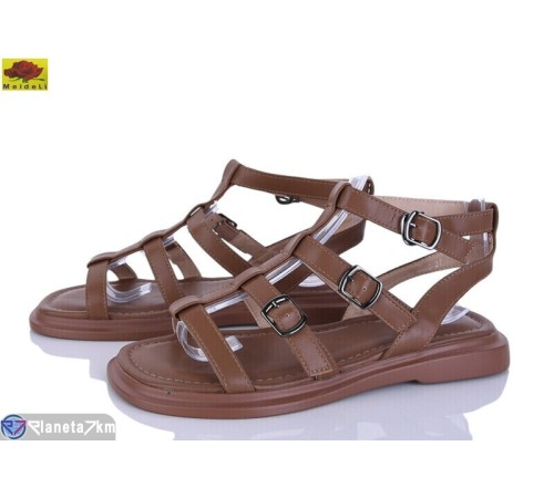 Босоніжки жіночі на літо (8 пар р.36-41) коричневий  "Mei De Li"