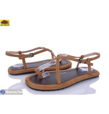 Босоніжки жіночі на літо (8 пар р.36-41) camel  "Mei De Li"