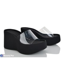 Шлепки жіночі на літо (8 пар р.36-41) чорний  "LOREDANA"