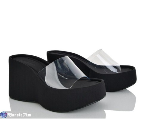 Шлепки жіночі на літо (8 пар р.36-41) чорний  "LOREDANA"