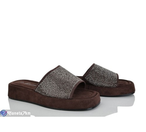 Шлепки жіночі на літо (8 пар р.36-41) коричневий  "LOREDANA"
