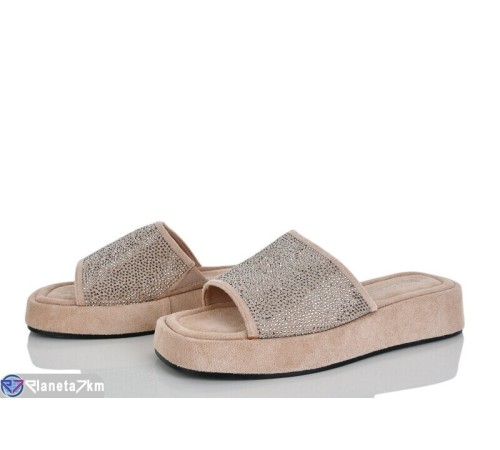 Шлепки жіночі на літо (8 пар р.36-41) бежевий  "LOREDANA"