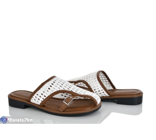 Шлепки жіночі на літо (8 пар р.36-41) білий  "LOREDANA"