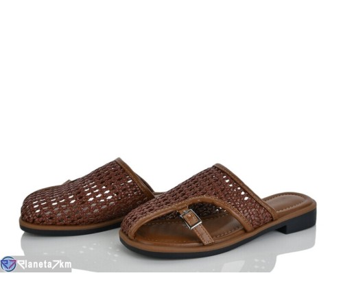 Шлепки жіночі на літо (8 пар р.36-41) коричневий  "LOREDANA"