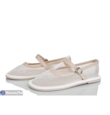 Балетки жіночі на літо (8 пар р.36-41) бежевий  "LOREDANA"