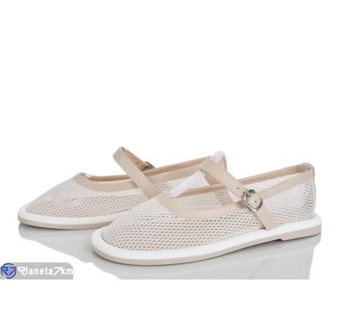 Балетки жіночі на літо (8 пар р.36-41) бежевий  "LOREDANA"