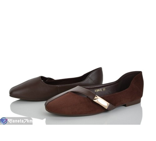 Балетки жіночі на літо (8 пар р.36-41) коричневий  "LOREDANA"