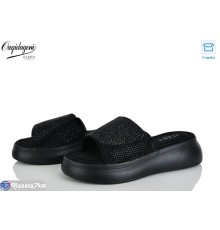 Шлепки жіночі на літо (8 пар р.36-41) чорний  "Dageni"
