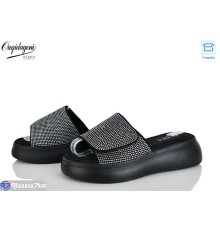 Шлепки жіночі на літо (8 пар р.36-41) чорний  "Dageni"