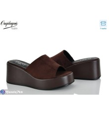 Шлепки жіночі на літо (8 пар р.36-41) коричневий  "Dageni"